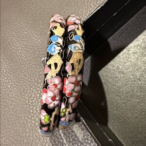 Vintage Cloisonné Bangle Bracelet